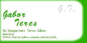 gabor tercs business card